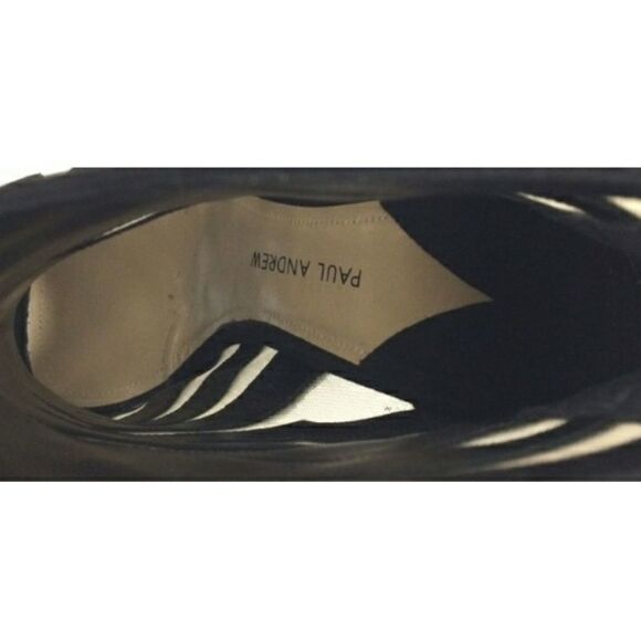 Black Paul Andrew 'Hanaa 90' Suede Cutout Booties - 36 - Picture 9 of 10